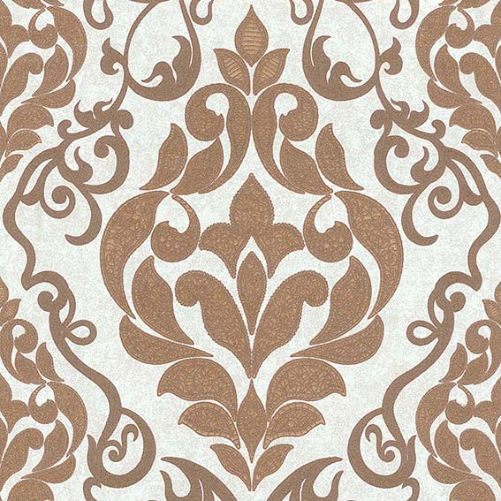 Papel de Parede Espumado Arabesco Bronze