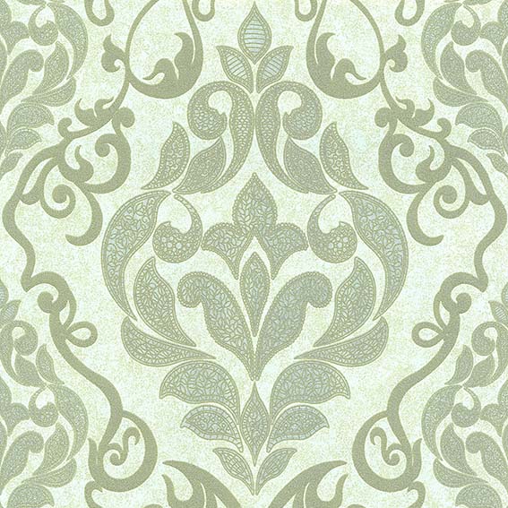 Papel de Parede Arabesco Verde