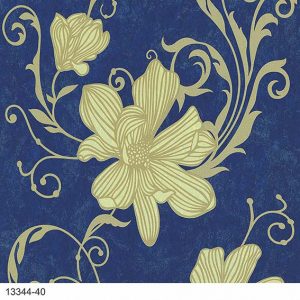 Papel de Parede Floral Azul