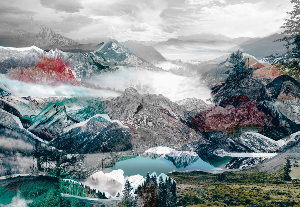 Painel Fotográfico com foto dos picos das montanhas | Ref: XXL4-053