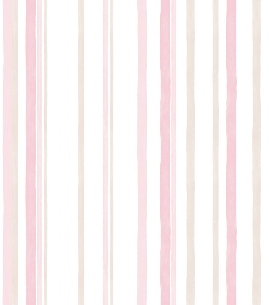 Papel de Parede Infantil Listras Rosa - Ref: 3610