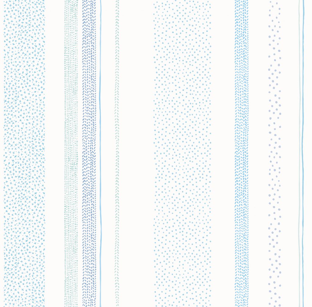 Papel de Parede Infantil Listrado Azul - Ref: 3622