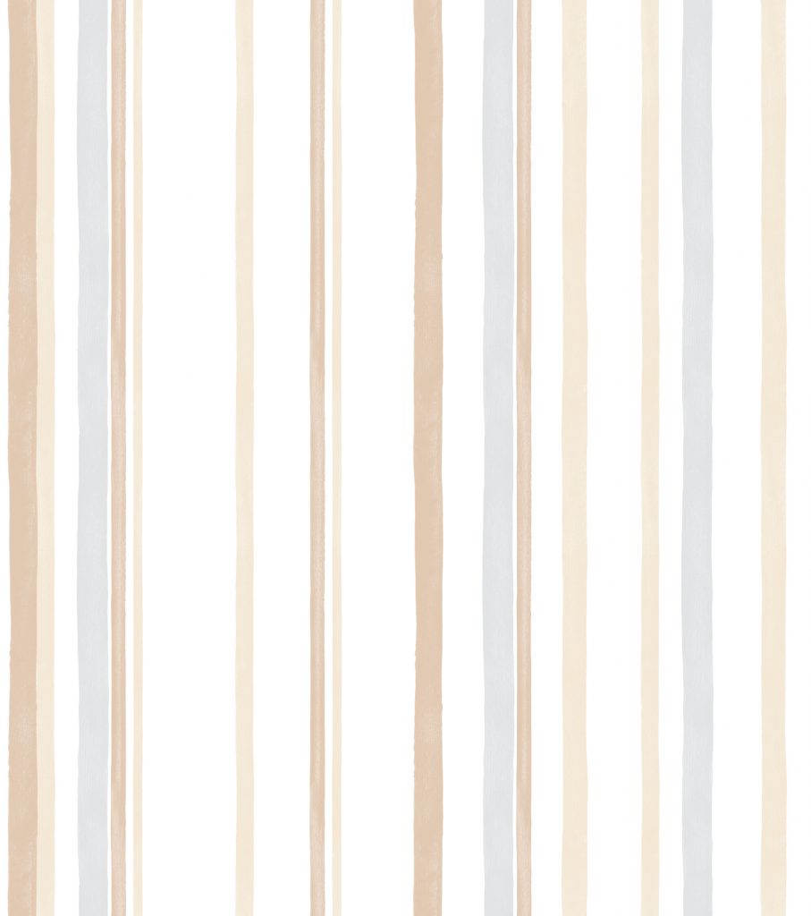 Papel de Parede Infantil Listrado Bege - Ref: 3642
