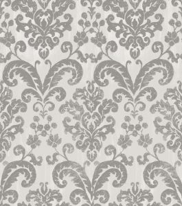 Papel de parede arabesco cinza