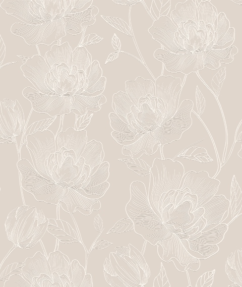 Papel de Parede Floral Rosê