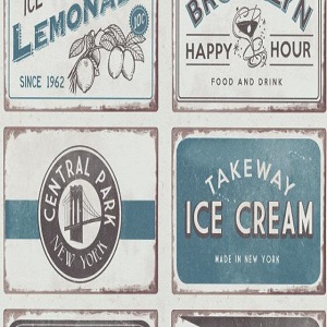 Papel de Parede vintage quadros drinks 6365-08