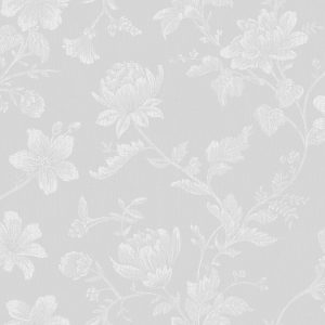 Papel de Parede com Flores Cinza - Ref: 4130