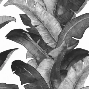 Papel de Parede com folhas cinza - Ref 5622-2