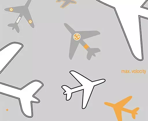 Papel de Parede aviões cores Cinza e amarelo.