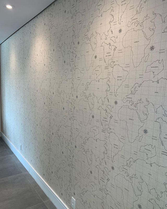 Papel de parede Mapa-múndi - Tropical 8636-1