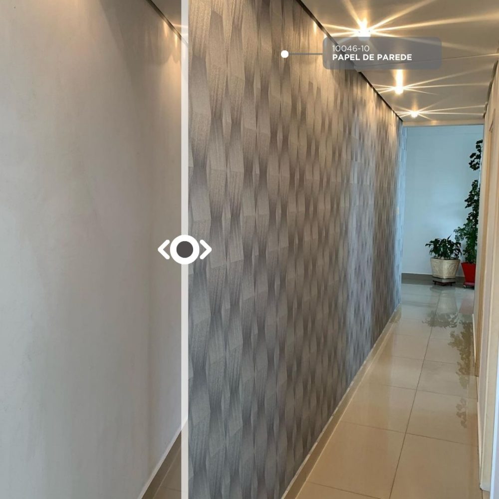 Papel de Parede Geométrico antes x depois