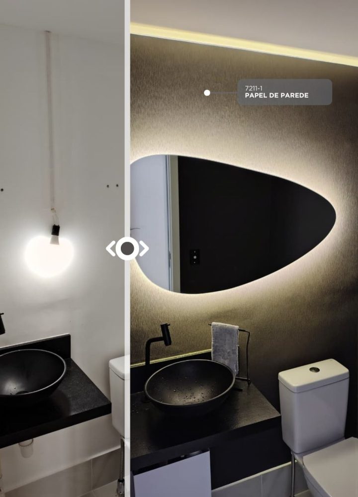 Papel de Parede Antes x Depois