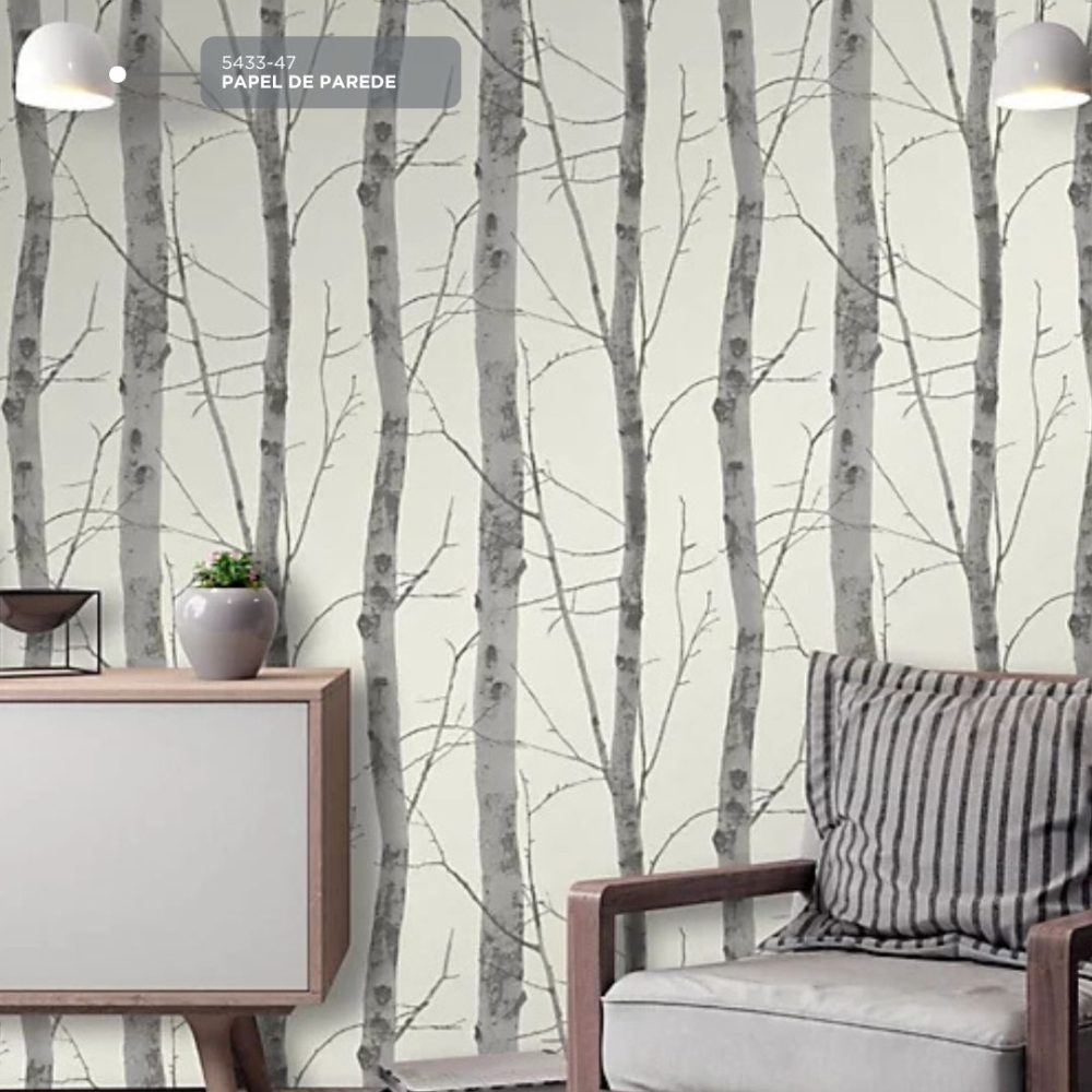 Papel de Parede Emborrachado Galhos