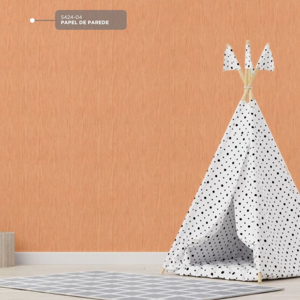 Papel de Parede Emborrachado Laranja