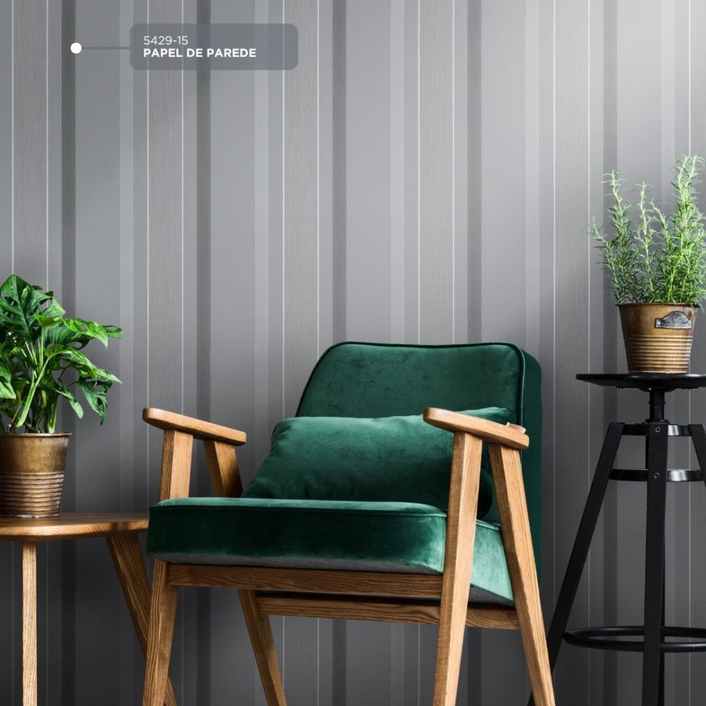 Papel de Parede Emborrachado Listrado