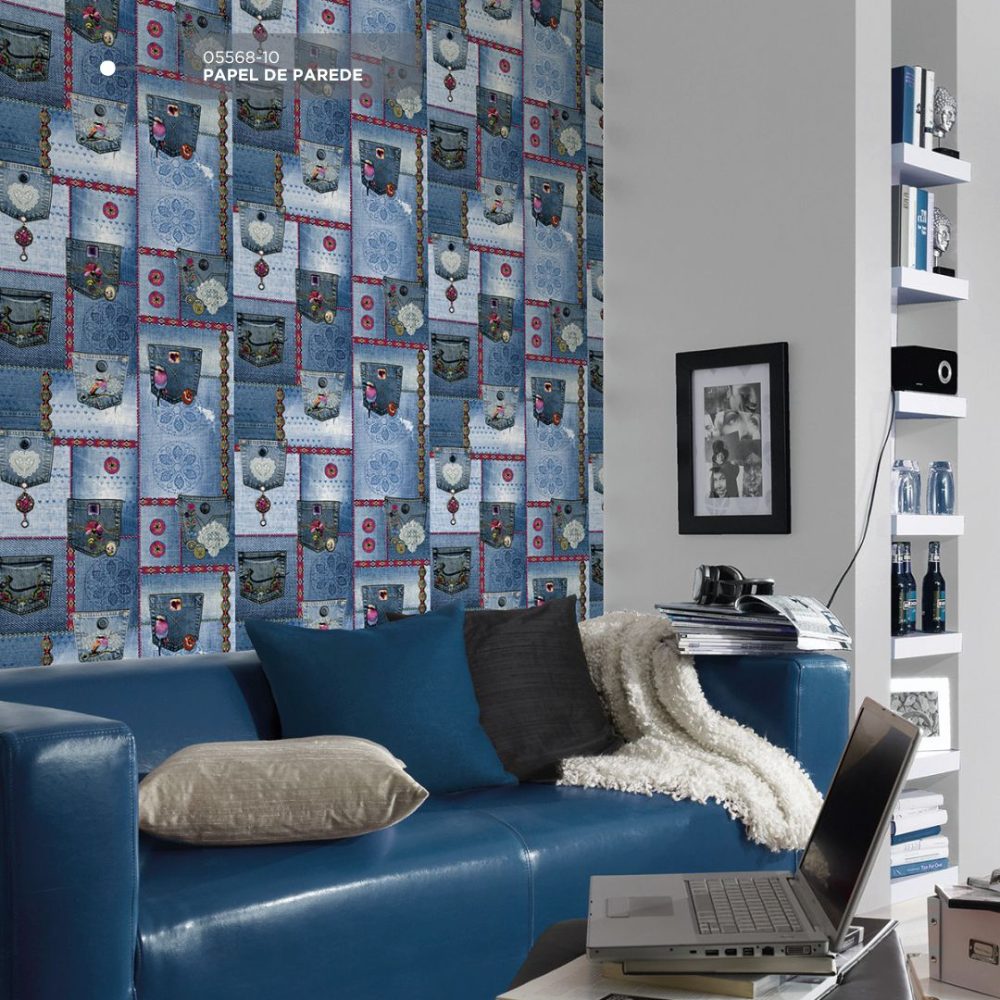Papel de Parede Vinlizado Jeans