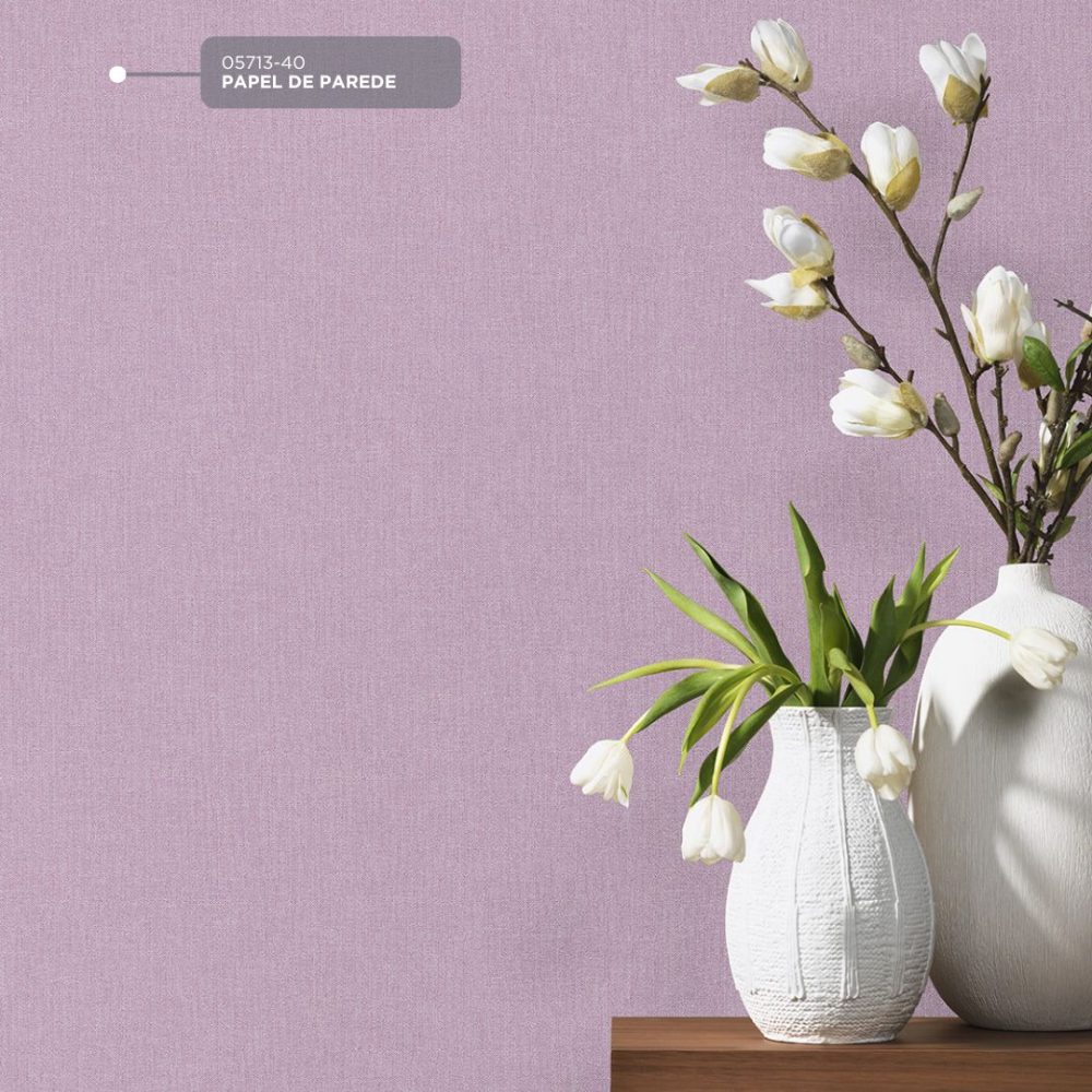 Papel de Parede Vinlizado Rosa Claro